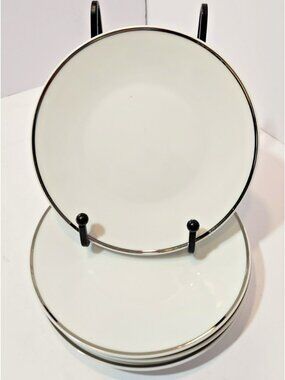 Rosenthal Studio Line Hans Theo Bauman Berlin Platinum Bread Butter Plates Set 4